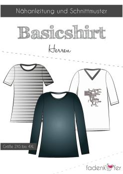 Papierschnittmuster - Basicshirt Herren